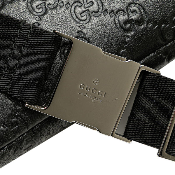 グッチ グッチシマ ウエストバッグ ボディバッグ 162916 ブラック レザー レディース GUCCI 【中古】