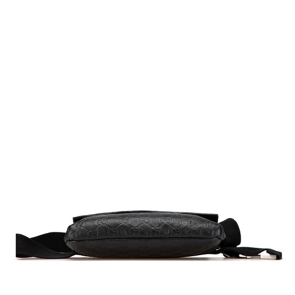 グッチ グッチシマ ウエストバッグ ボディバッグ 162916 ブラック レザー レディース GUCCI 【中古】