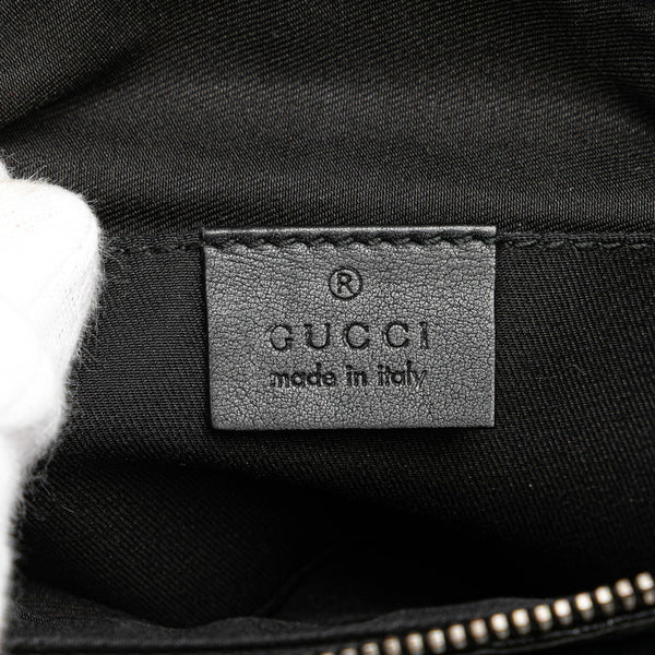 グッチ グッチシマ ウエストバッグ ボディバッグ 162916 ブラック レザー レディース GUCCI 【中古】