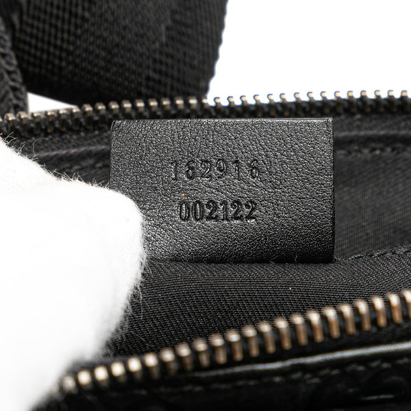 グッチ グッチシマ ウエストバッグ ボディバッグ 162916 ブラック レザー レディース GUCCI 【中古】