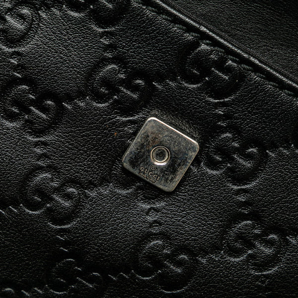 グッチ グッチシマ ウエストバッグ ボディバッグ 162916 ブラック レザー レディース GUCCI 【中古】