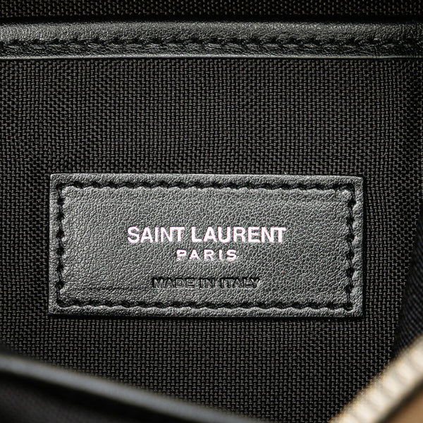 サンローラン カモフラージュ リュック バックパック カーキグリーン キャンバス レザー レディース SAINT LAURENT 【中古】