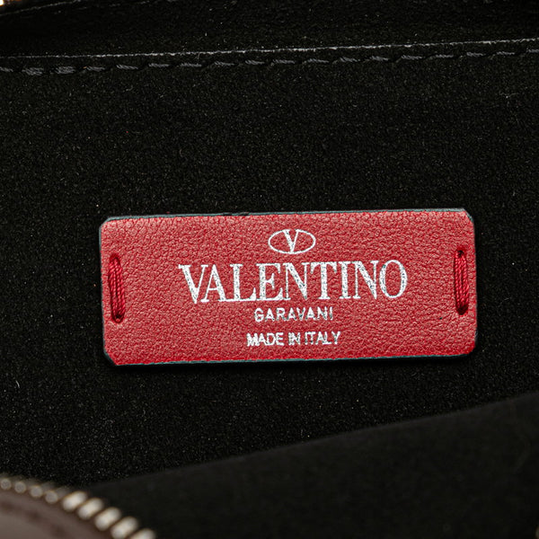 ヴァレンティノ ロゴ 斜め掛け ショルダーバッグ ブラウン レザー レディース VALENTINO 【中古】