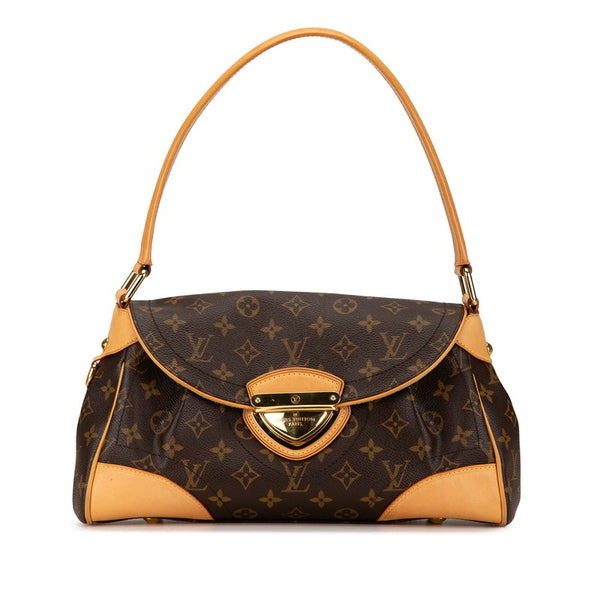 ルイ ヴィトン モノグラム ビバリーMM ハンドバッグ ワンショルダーバッグ M40121 ブラウン PVC レザー レディース LOUIS VUITTON 【中古】