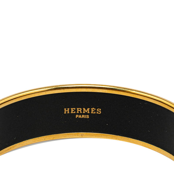 エルメス エマイユGM 総柄 七宝焼き バングル ブレスレット ゴールド マルチカラー メッキ レディース HERMES 【中古】