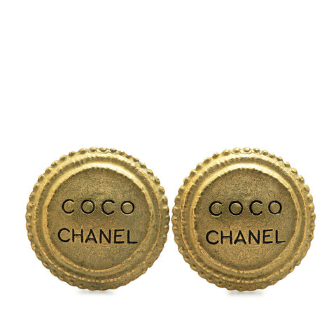 シャネル ヴィンテージ ロゴ イヤリング ゴールド メッキ レディース CHANEL 【中古】
