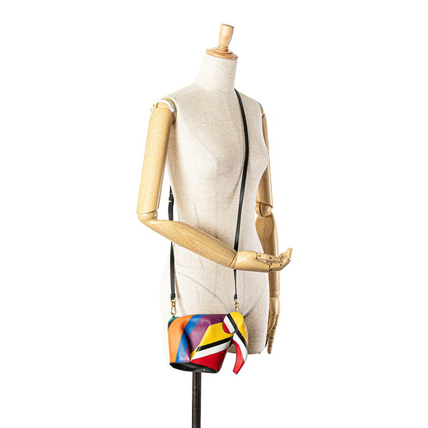 ロエベ エレファント 斜め掛け ショルダーバッグ マルチカラー レザー レディース LOEWE 【中古】
