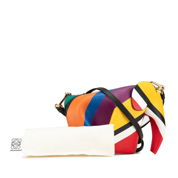 ロエベ エレファント 斜め掛け ショルダーバッグ マルチカラー レザー レディース LOEWE 【中古】