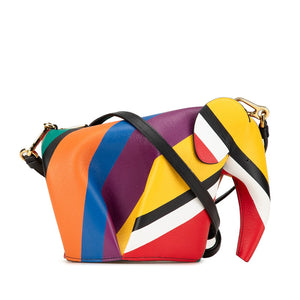 ロエベ エレファント 斜め掛け ショルダーバッグ マルチカラー レザー レディース LOEWE 【中古】