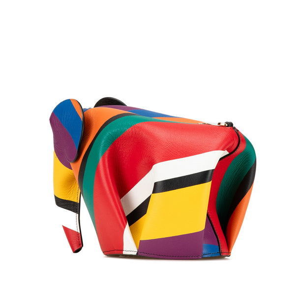 ロエベ エレファント 斜め掛け ショルダーバッグ マルチカラー レザー レディース LOEWE 【中古】