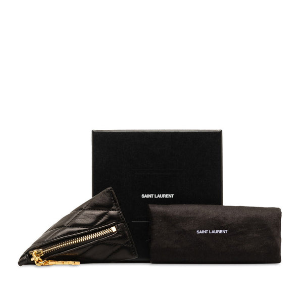 サンローラン モノグラム ベルランゴ  コインケース 小銭入れ 669925 ブラック レザー レディース SAINT LAURENT 【中古】