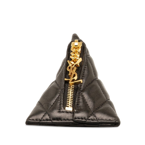 サンローラン モノグラム ベルランゴ  コインケース 小銭入れ 669925 ブラック レザー レディース SAINT LAURENT 【中古】