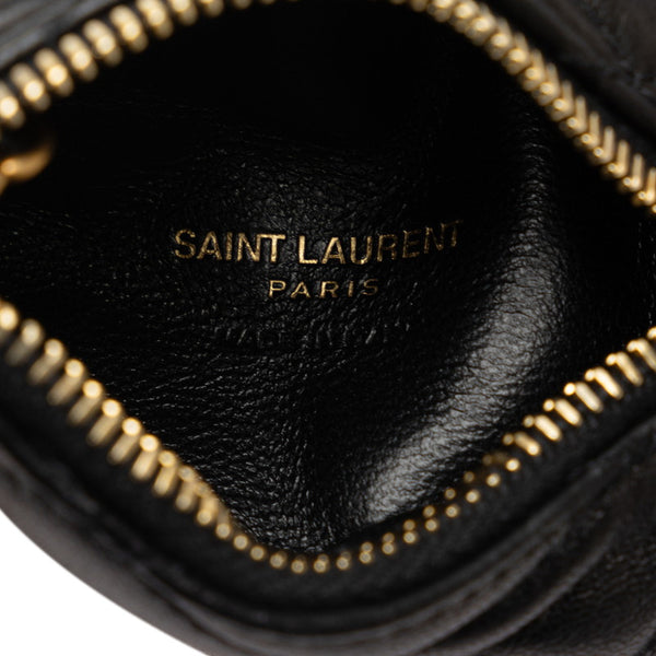 サンローラン モノグラム ベルランゴ  コインケース 小銭入れ 669925 ブラック レザー レディース SAINT LAURENT 【中古】