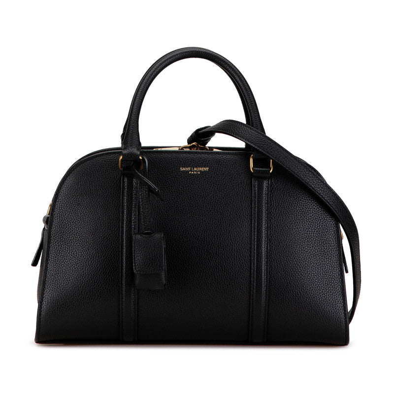 サンローラン ダッフル ロック ベイビー ハンドバッグ ショルダーバッグ 2WAY 655008 ブラック レザー レディース SAINT LAURENT 【中古】