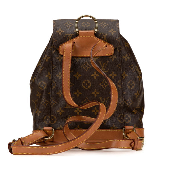 ルイ ヴィトン モノグラム モンスリMM リュック バックパック M51136 ブラウン PVC レザー レディース LOUIS VUITTON 【中古】