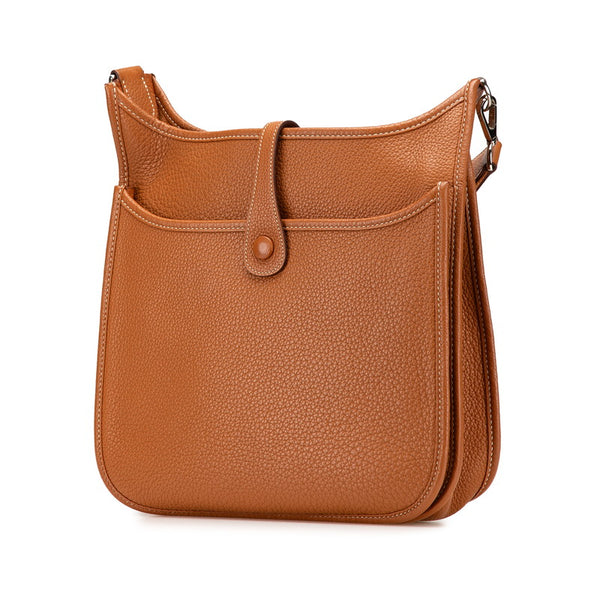 エルメス エヴリン トロワ PM 斜め掛け ショルダーバッグ ブラウン ゴールド トリヨンクレマンス レディース HERMES 【中古】