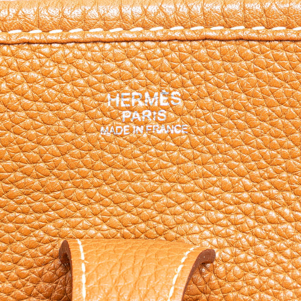 エルメス エヴリン トロワ PM 斜め掛け ショルダーバッグ ブラウン ゴールド トリヨンクレマンス レディース HERMES 【中古】