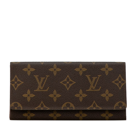 ルイ ヴィトン モノグラム ポルト サークル バイフォールド 円 札入れ M61820 ブラウン PVC レザー レディース LOUIS VUITTON 【中古】