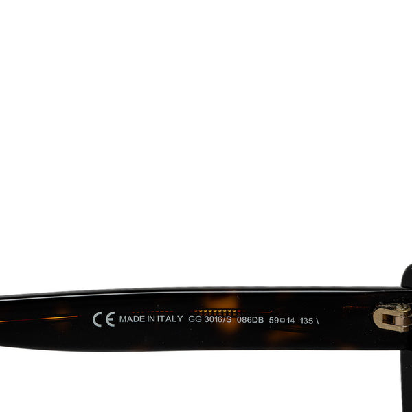 グッチ サングラス GG3016/S ブラック ブラウン プラスチック レディース GUCCI 【中古】