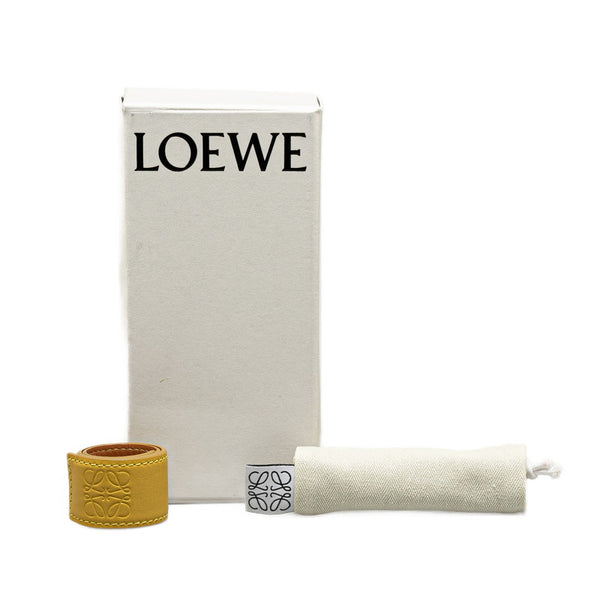 ロエベ アナグラム ブレスレット イエロー レザー レディース LOEWE 【中古】