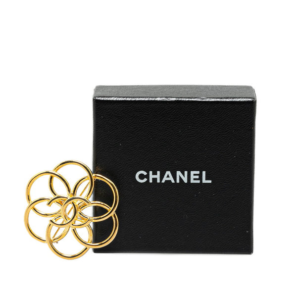 シャネル ヴィンテージ ココマーク フラワー モチーフ ブローチ ゴールド メッキ レディース CHANEL 【中古】