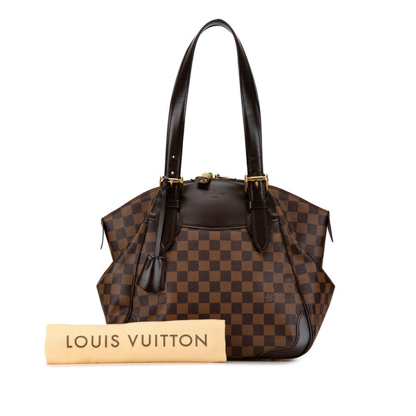 ルイ ヴィトン ダミエ ヴェローナMM ショルダーバッグ N41118 ブラウン PVC レザー レディース LOUIS VUITTON 【中古】