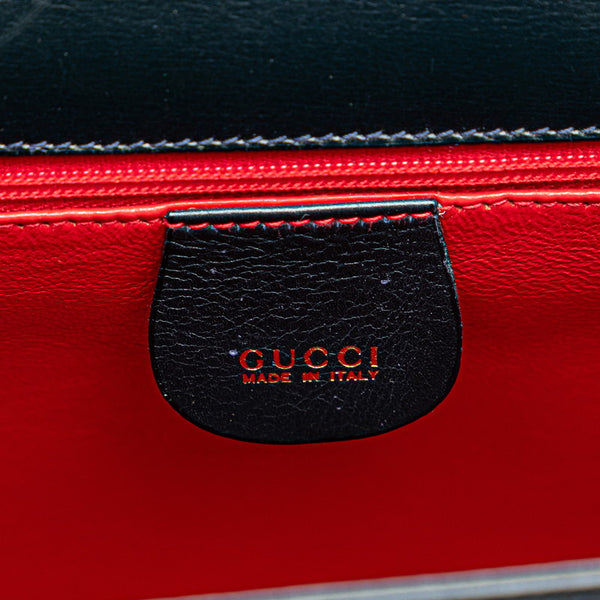 グッチ レディロック ハンドバッグ ショルダーバッグ 2WAY 000 26 0258 ネイビー レザー レディース GUCCI 【中古】