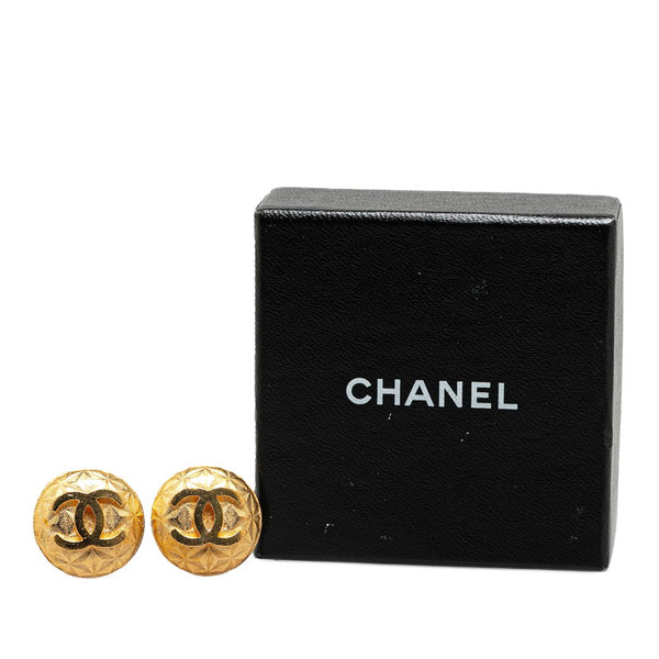 シャネル ヴィンテージ マトラッセ ココマーク イヤリング ゴールド メッキ レディース CHANEL 【中古】