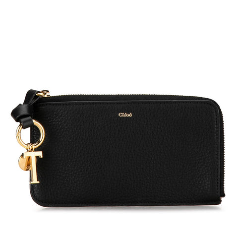 クロエ コインケース 小銭入れ ブラック ゴールド レザー レディース Chloe 【中古】