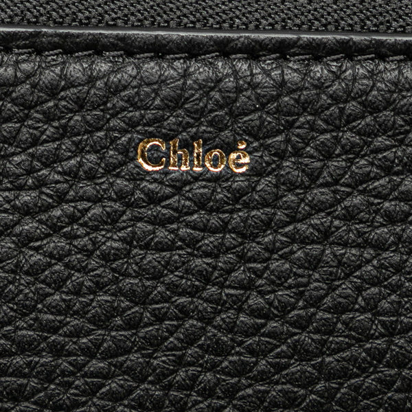 クロエ コインケース 小銭入れ ブラック ゴールド レザー レディース Chloe 【中古】