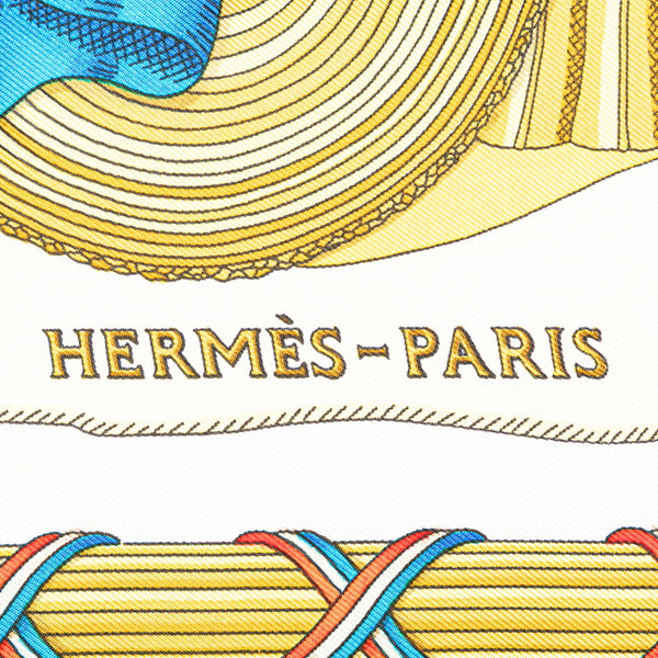 エルメス カレ90 LIBERTE EGALITE FRATERNITE REPUBLIQUE FRANCAISE フランス革命 スカーフ ライトグリーン マルチカラー シルク レディース HERMES 【中古】