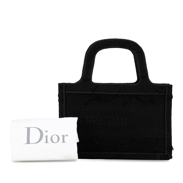 ディオール ブックトートミニ トートバッグ ハンドバッグ ブラック キャンバス レディース Dior 【中古】