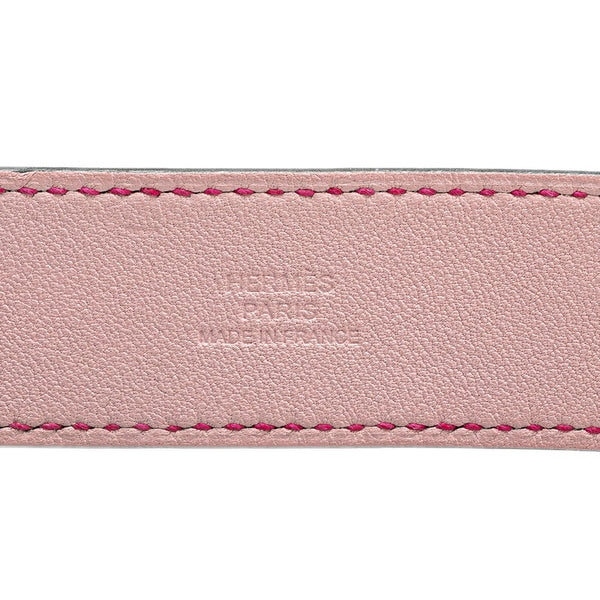 エルメス ケリー ツイストPM バングル ローズ ショッキング シェーブル メタル レディース HERMES 【中古】