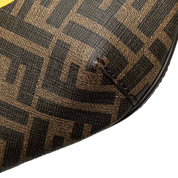 フェンディ ズッカ ボディバッグ ウエストバッグ 7VA562 ブラウン イエロー PVC レザー メンズ FENDI 【中古】