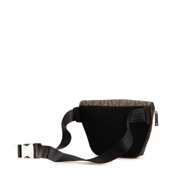 フェンディ ズッカ ボディバッグ ウエストバッグ 7VA562 ブラウン イエロー PVC レザー メンズ FENDI 【中古】