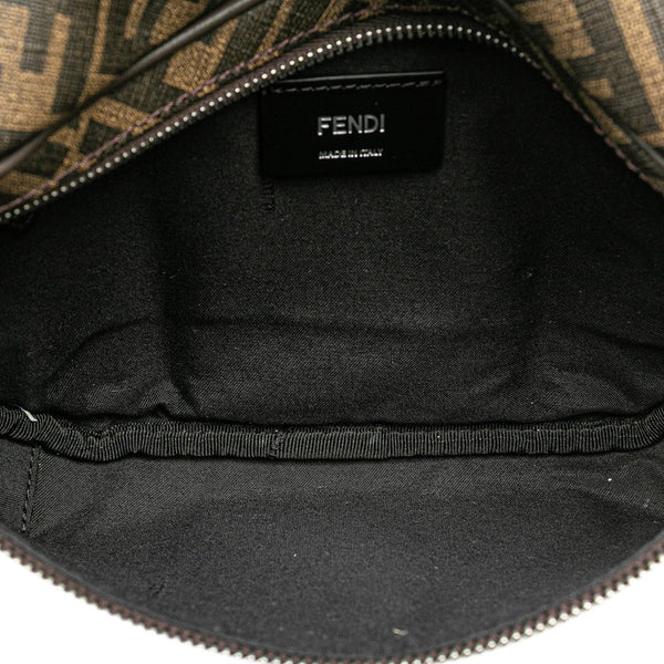 フェンディ ズッカ ボディバッグ ウエストバッグ 7VA562 ブラウン イエロー PVC レザー メンズ FENDI 【中古】