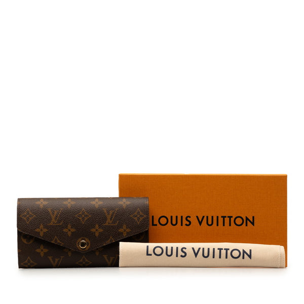 ルイ ヴィトン モノグラム ポルトフォイユ サラ 長財布 M60531 ブラウン PVC レザー レディース LOUIS VUITTON 【中古】