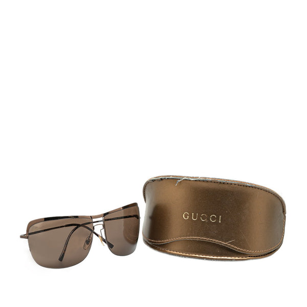 グッチ サングラス ブラウン プラスチック レディース GUCCI 【中古】