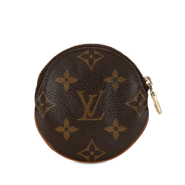 ルイ ヴィトン モノグラム ポルトモネ ロン 小銭入れ コインケース M61926 ブラウン PVC レザー レディース LOUIS VUITTON 【中古】