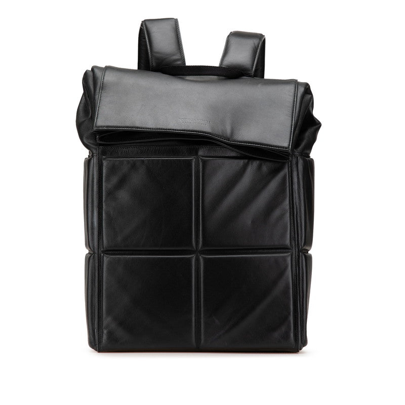 ボッテガヴェネタ マキシイントレチャート アルコ リュック バックパック ブラック レザー レディース BOTTEGAVENETA 【中古】