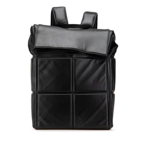 ボッテガヴェネタ マキシイントレチャート アルコ リュック バックパック ブラック レザー レディース BOTTEGAVENETA 【中古】