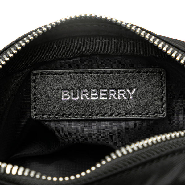 バーバリー CANNON キャノン ロゴプロント ウエストバッグ ボディバッグ ポーチ 8052887 ブラック ナイロン レディース BURBERRY 【中古】