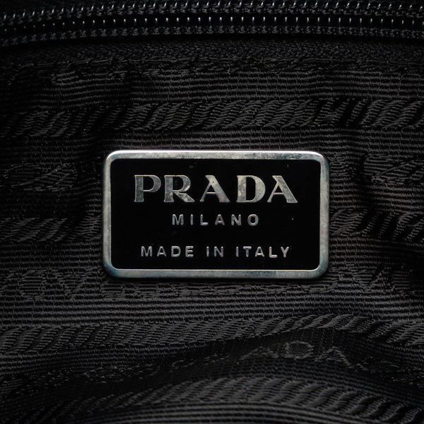 プラダ テスート 斜め掛け ショルダーバッグ ブラック ナイロン レザー レディース PRADA 【中古】