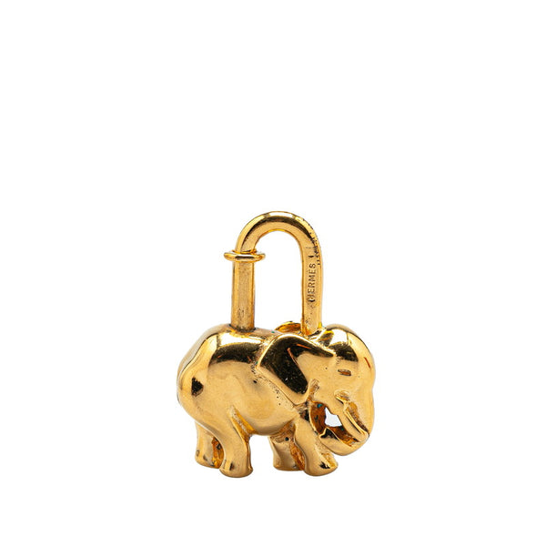 エルメス 象 エレファント モチーフ カデナ ゴールド メッキ レディース HERMES 【中古】