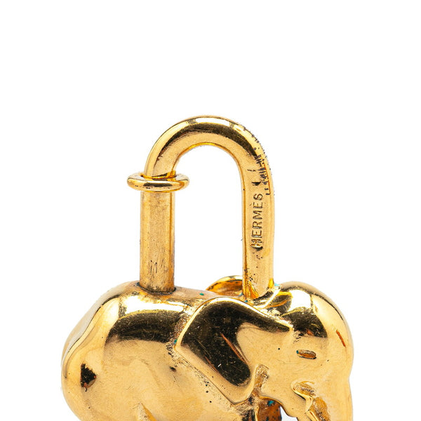 エルメス 象 エレファント モチーフ カデナ ゴールド メッキ レディース HERMES 【中古】