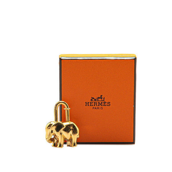 エルメス 象 エレファント モチーフ カデナ ゴールド メッキ レディース HERMES 【中古】