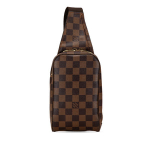 ルイ ヴィトン ダミエ ジェロニモス ボディバッグ ウエストバッグ N51994 ブラウン PVC レザー レディース LOUIS VUITTON 【中古】