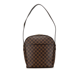 ルイ ヴィトン ダミエ イパネマGM ショルダーバッグ N51292 ブラウン PVC レザー レディース LOUIS VUITTON 【中古】