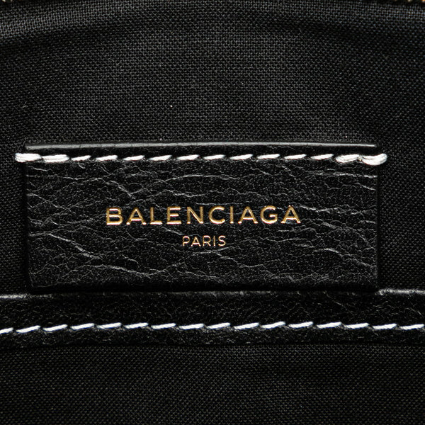 バレンシアガ バザール クラッチバッグ セカンドバッグ 443658 ブラック ピンク マルチカラー レザー レディース BALENCIAGA 【中古】