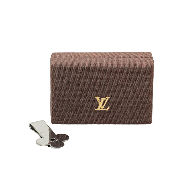 ルイ ヴィトン フラワー モチーフ ノベルティ マネークリップ シルバー メタル レディース LOUIS VUITTON 【中古】